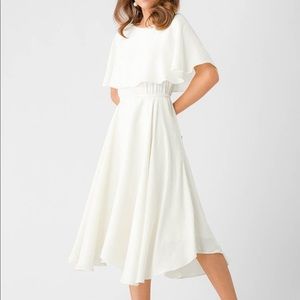 Noire Valentine White Dress - Vintage style Open back dress